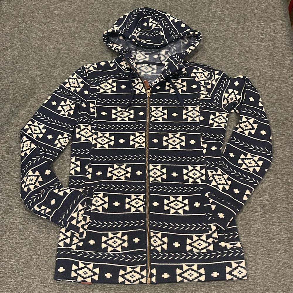 Roxy Knit Sweater Jacket Full Zip with Hood Dry Flight Technology Size Small